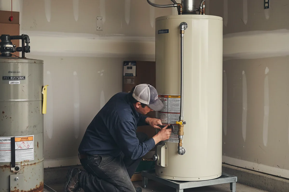 Water heater and shutoff valve replacement in Joaquin